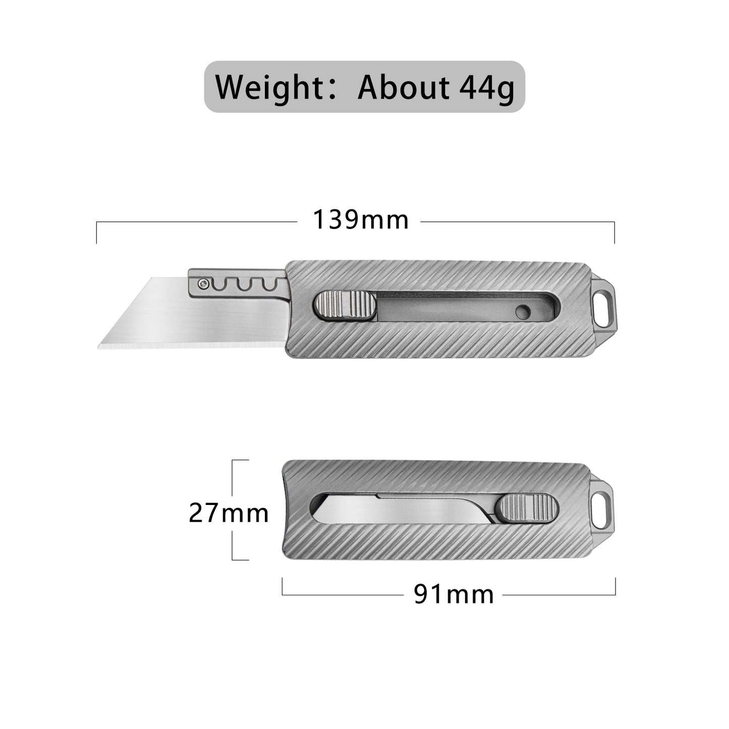 Titanium alloy multifunctional utility knife thickened heavy industrial electrician's knife cable peeling woodworking knife trapezoidal blade