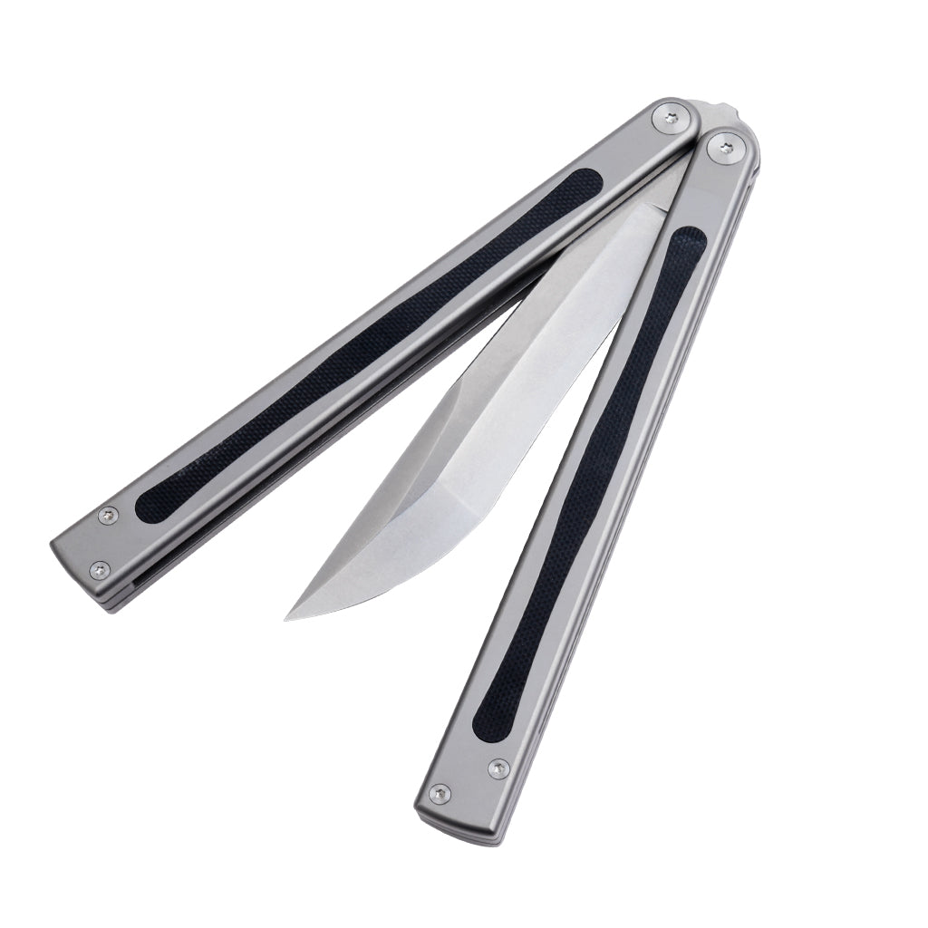 TGZUO 10.08" Professional Precision Practice Gear - 440C Steel Cutter Titanium & G10 Handle (Safe Cutter)