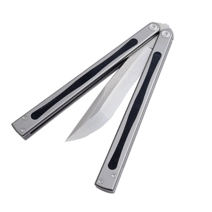 TGZUO 10.08" Professional Precision Practice Gear - 440C Steel Cutter Titanium & G10 Handle (Safe Cutter)