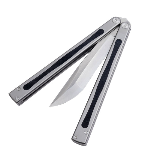 TGZUO 10.08" Professional Precision Practice Gear - 440C Steel Cutter Titanium & G10 Handle (Safe Cutter)