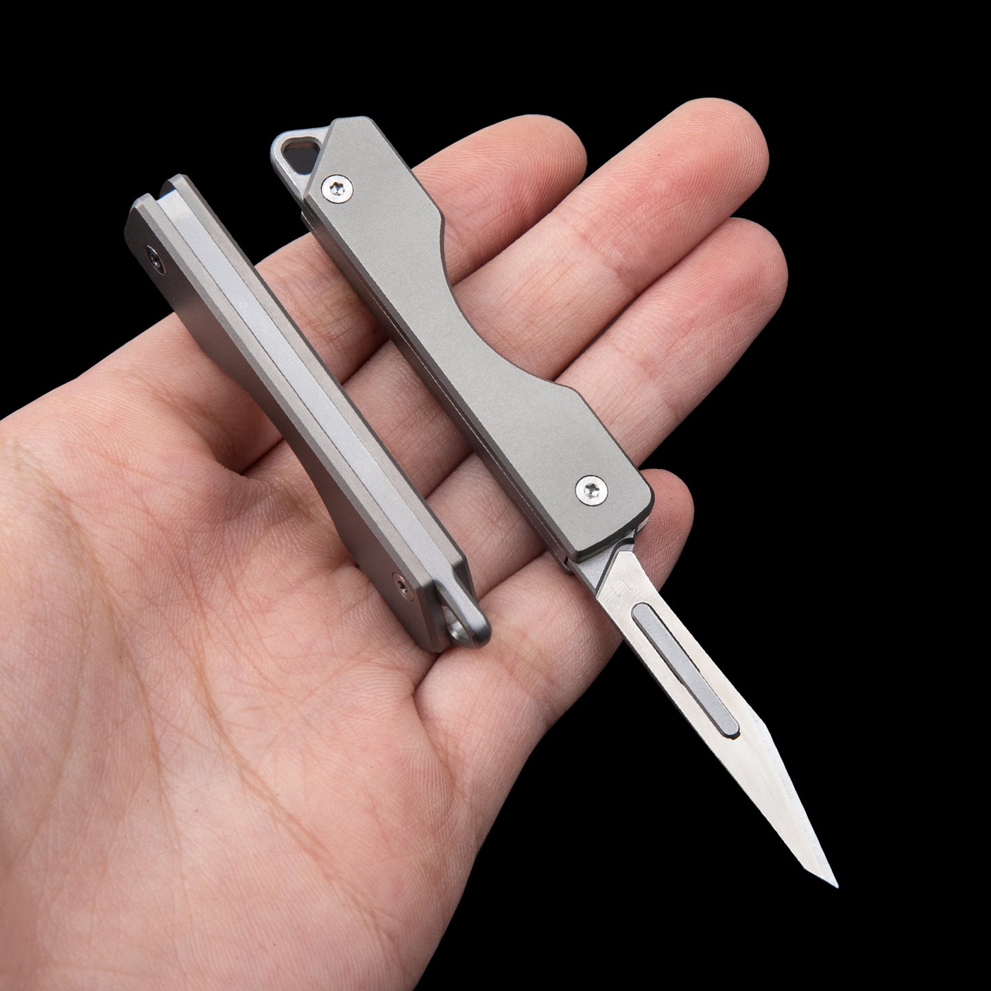 Titanium Mini Knife Portable folding knife with outdoor utility knife Scalpel 11 blade