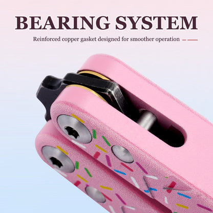 TGZUO 10.16" Professional Bearing Precision Practice Gear - Safe Cutter Precision Machined Aluminium Handle (Pink)
