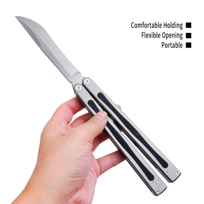 TGZUO 10.08" Professional Precision Practice Gear - 440C Steel Cutter Titanium & G10 Handle (Safe Cutter)