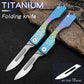 Titanium mini folding knife Utility knife with surgical blade Carving knife Express open box knife Outdoor EDC