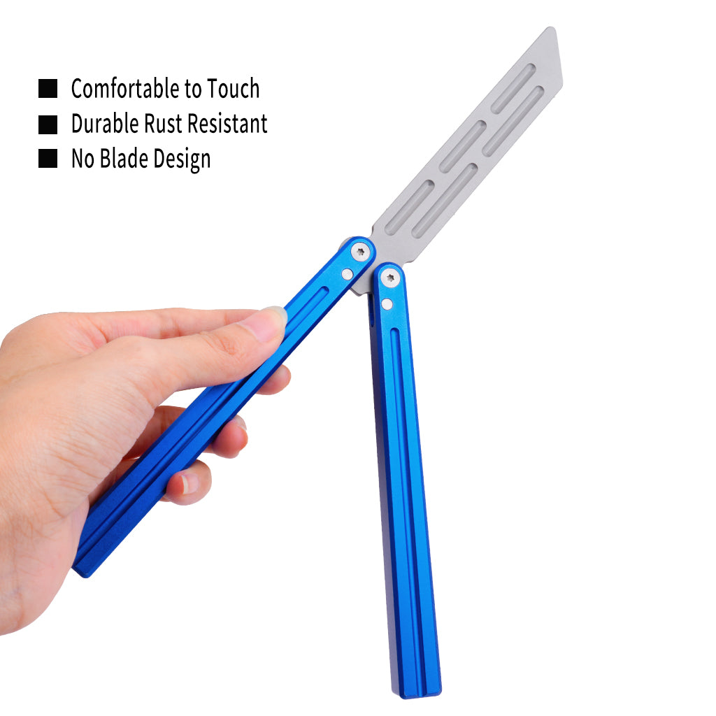 TGZUO 9.76" Professional Bearing Precision Practice Gear - Safe Cutter Precision Machined Aluminium Handle (Blue)