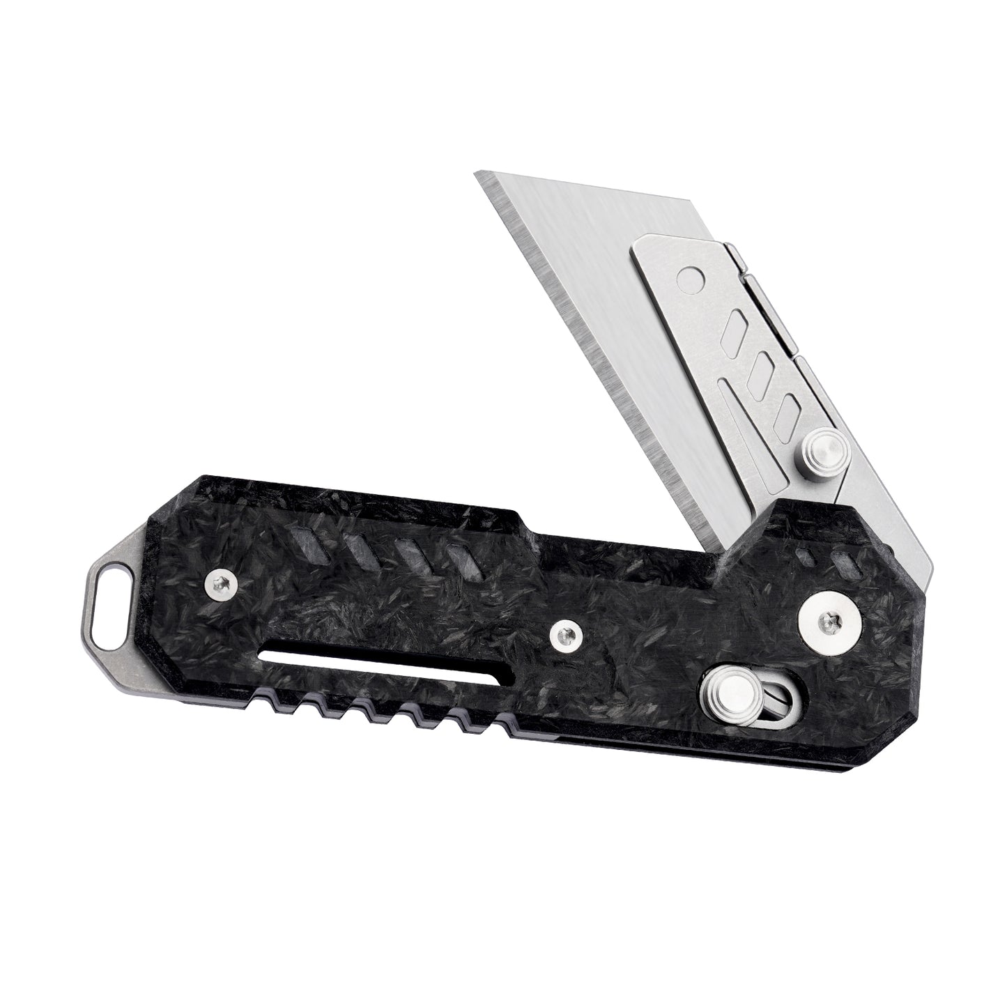 Axis Lock Folding Utility Knife,5.43" With SK2 Steel Razor Blades,Carbon Fiber Handle,Everyday Carry & Outdoor