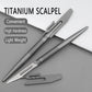 Titanium alloy paper knife No. 11 surgical blade straight handle EDC portable utility knife film tool express knife edge