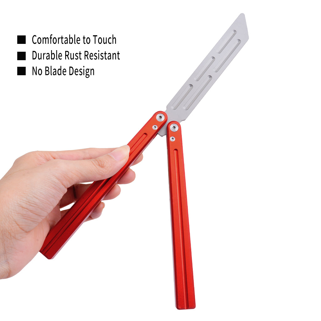 TGZUO 9.76" Professional Bearing Precision Practice Gear - Safe Cutter Precision Machined Aluminium Handle (Red)
