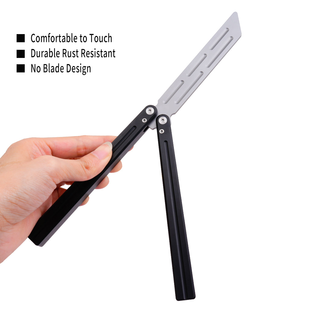 TGZUO 9.76" Professional Bearing Precision Practice Gear - Safe Cutter Precision Machined Aluminium Handle (Black)