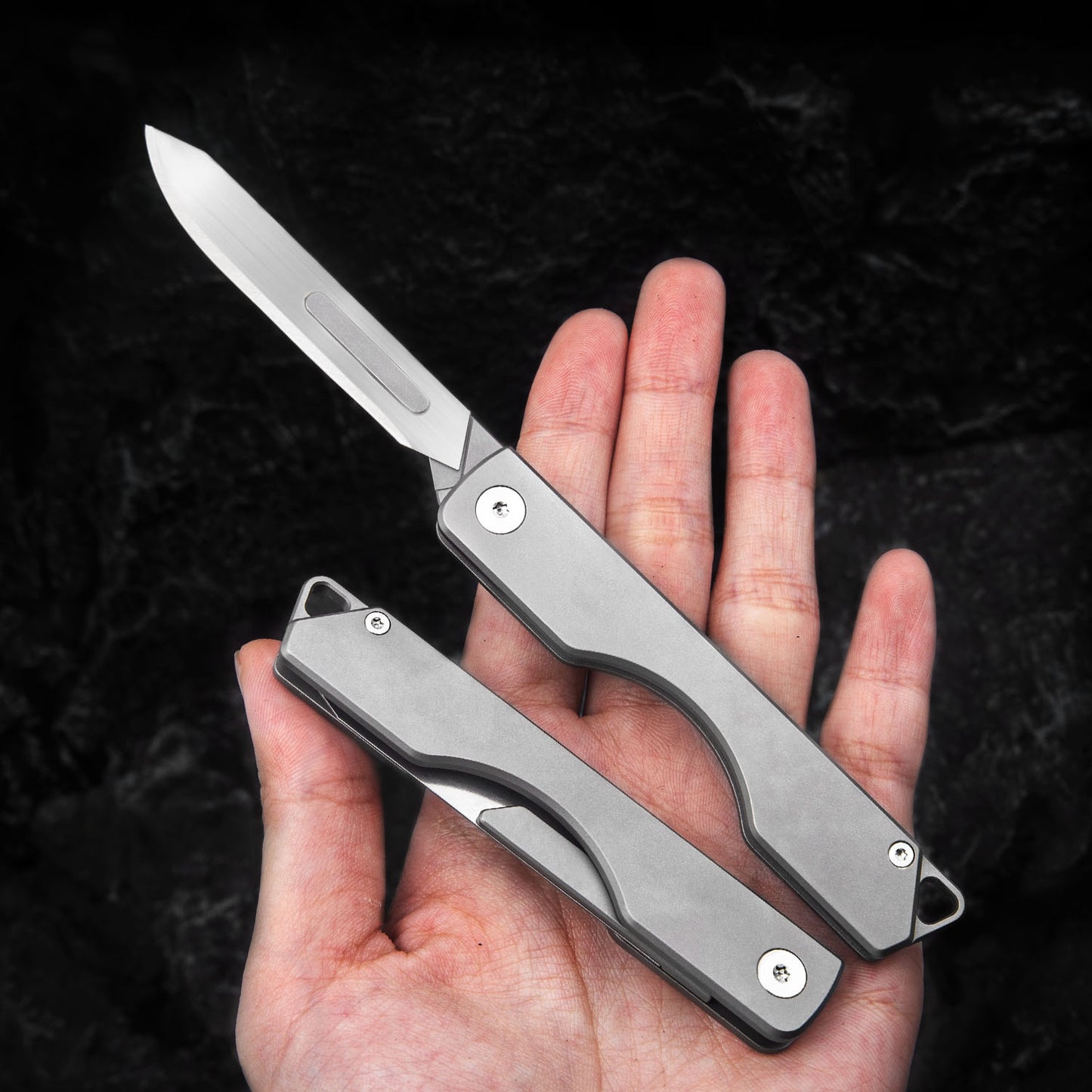 Titanium scalpel Mini folding knife Folding knife Long portable utility knife EDC Express Knife 60 blade