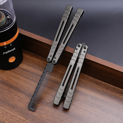 TGZUO 9.72" Professional Precision Practice Gear Comb - Safe Cutter Precision Machined Aluminium Handle (TGZUO 9.72" Professional Precision Practice Gear Comb - Safe Cutter Precision Machined Aluminium Handle (Grey))