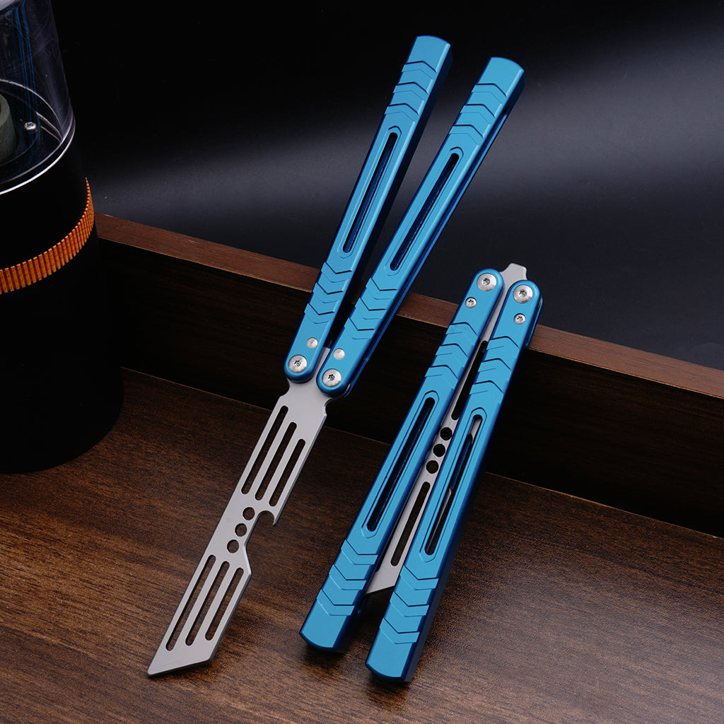 TGZUO 9.76" Professional Precision Practice Gear - Safe Cutter Precision Machined Aluminium Handle (Blue)
