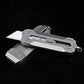 Titanium alloy multi-function push knife heavy duty retractable outdoor edc cutting knife trapezoidal blade sharp and portable