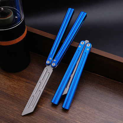 TGZUO 9.76" Professional Bearing Precision Practice Gear - Safe Cutter Precision Machined Aluminium Handle (Blue)