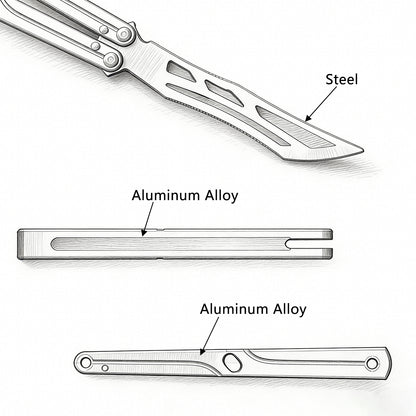 TGZUO 10.16" Professional Bearing Precision Practice Gear - Safe Cutter Precision Machined Aluminium Handle (White Red)