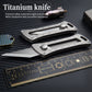 Titanium mini push and pull knife portable pocket utility knife multi-functional unpacking express knife outdoor EDC equipment