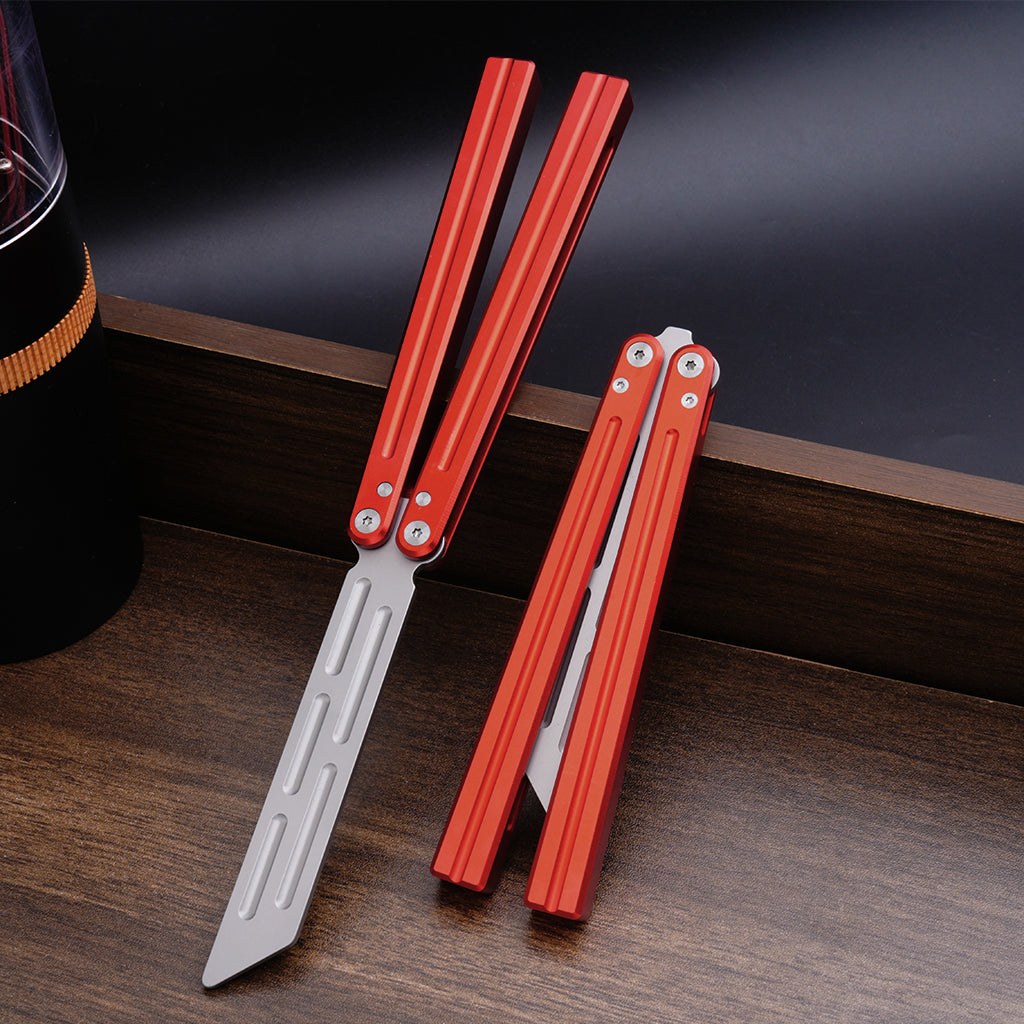 TGZUO 9.76" Professional Bearing Precision Practice Gear - Safe Cutter Precision Machined Aluminium Handle (Red)