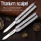 Titanium Alloy Folding Pocket Butterfly Knife Multifunctional Trainer Martial Arts Weapon Utility For Outdoor Camping Gear Outdoor Survival Tool