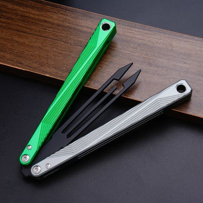 TGZUO 9.84" Professional Precision Practice Gear - Safe Cutter Precision Machined Aluminium Handle (Silvery Green)
