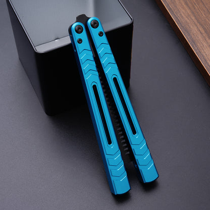TGZUO 9.72" Professional Precision Practice Gear Comb - Safe Cutter Precision Machined Aluminium Handle (Blue)