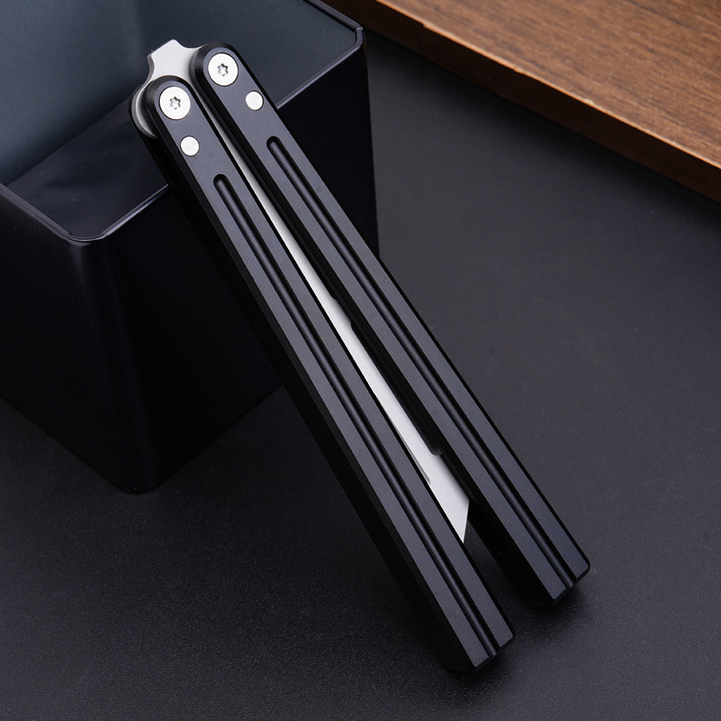 TGZUO 9.76" Professional Bearing Precision Practice Gear - Safe Cutter Precision Machined Aluminium Handle (Black)