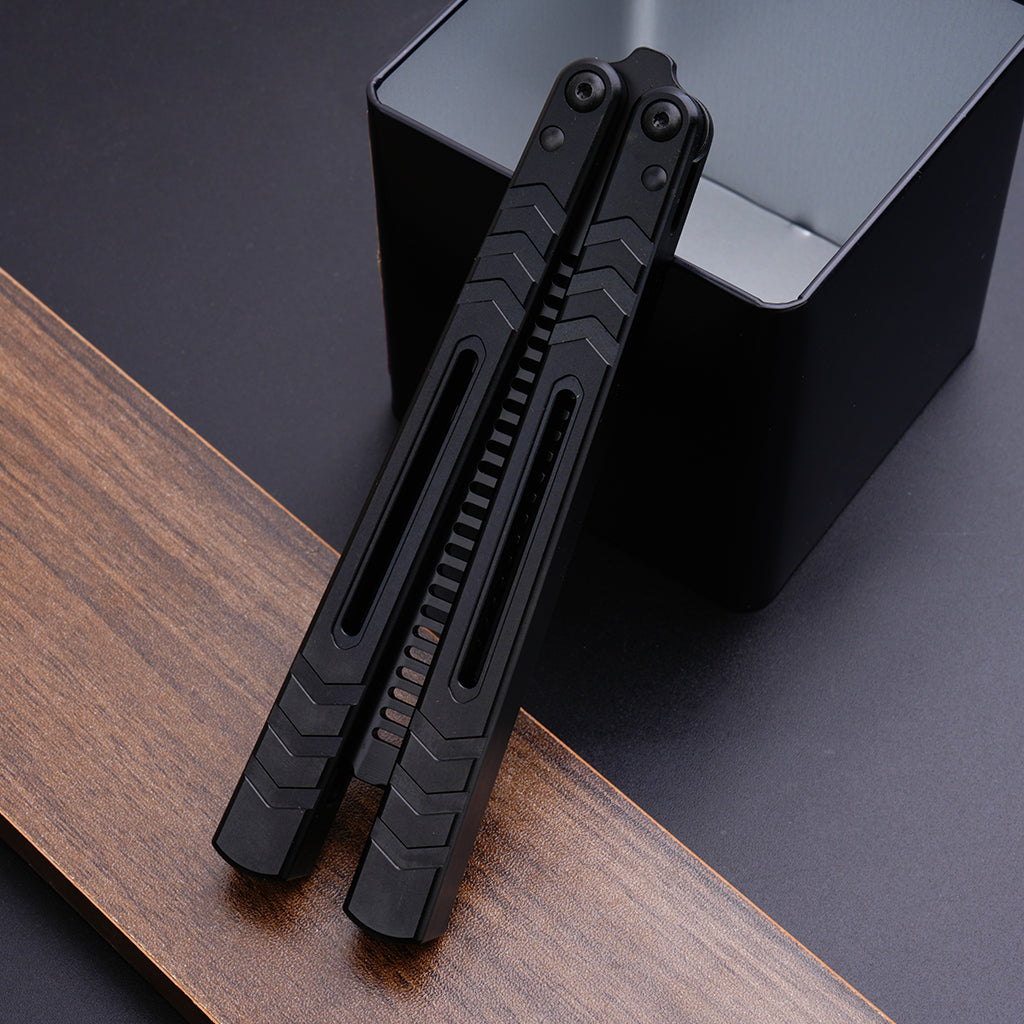 TGZUO 9.72" Professional Precision Practice Gear Comb - Safe Cutter Precision Machined Aluminium Handle (Black)