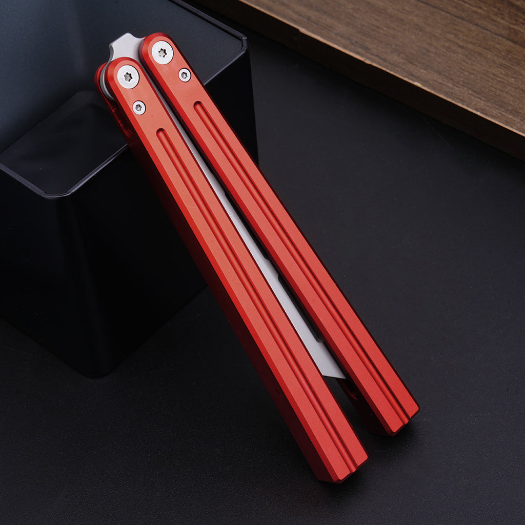 TGZUO 9.76" Professional Bearing Precision Practice Gear - Safe Cutter Precision Machined Aluminium Handle (Red)