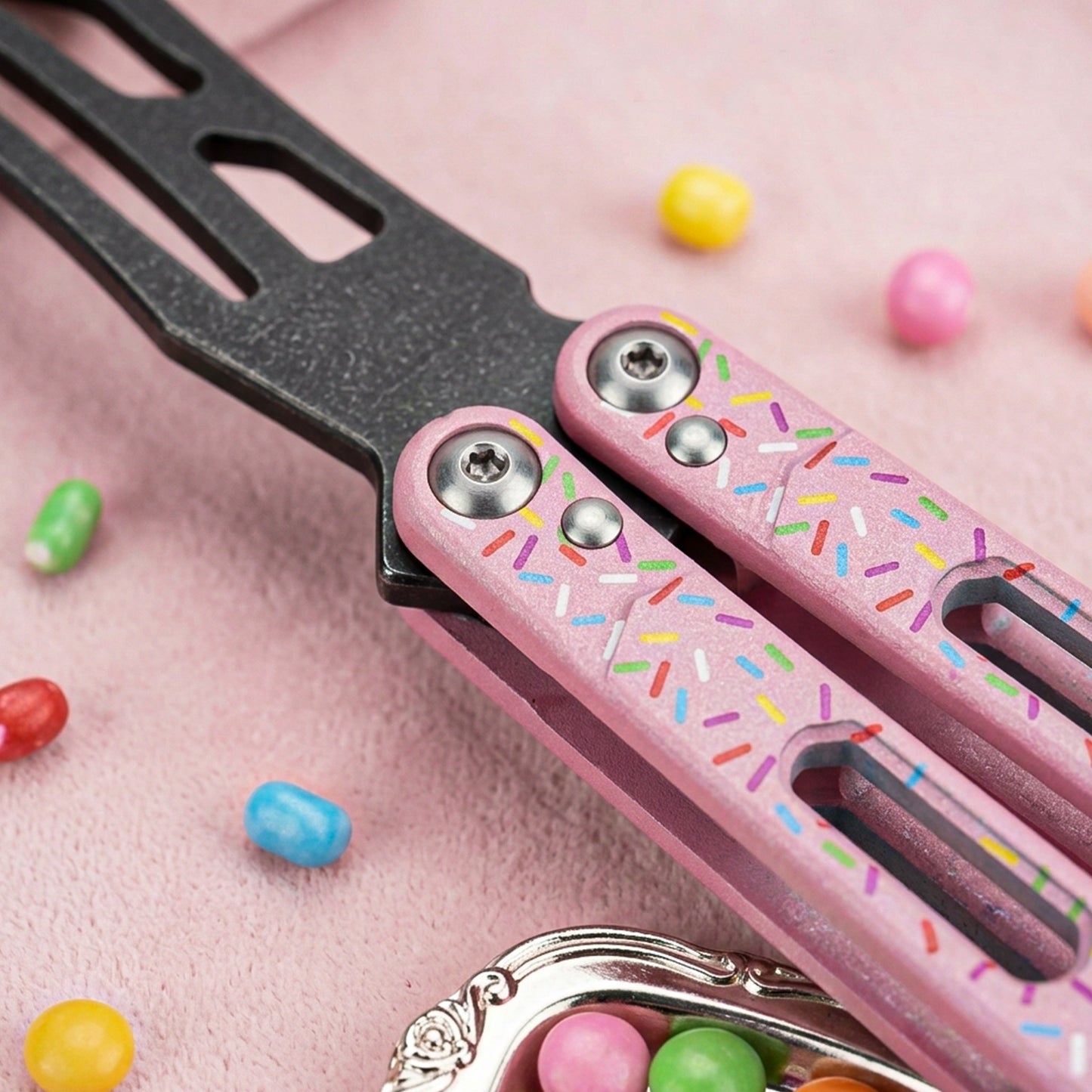 TGZUO 10.16" Professional Bearing Precision Practice Gear - Safe Cutter Precision Machined Aluminium Handle (Pink)