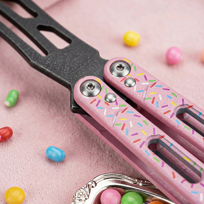 TGZUO 10.16" Professional Bearing Precision Practice Gear - Safe Cutter Precision Machined Aluminium Handle (Pink)
