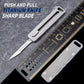 Titanium alloy push-pull telescopic utility knife Unpacking express knife Unpacking mini pocket knife outdoor EDC knife