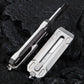 Titanium alloy multi-function push knife heavy duty retractable outdoor edc cutting knife trapezoidal blade sharp and portable