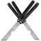 TGZUO Flaschenöffner Butterfly-Messer-Trainer Aluminiumgriff | LG05 Schwarz