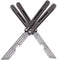 TGZUO Flaschenöffner Butterfly-Messer-Trainer Aluminiumgriff | LG05 Grau