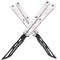 TGZUO Premium Butterfly-Messer-Trainer Aluminium-Griff | LG09 Weiß Rot