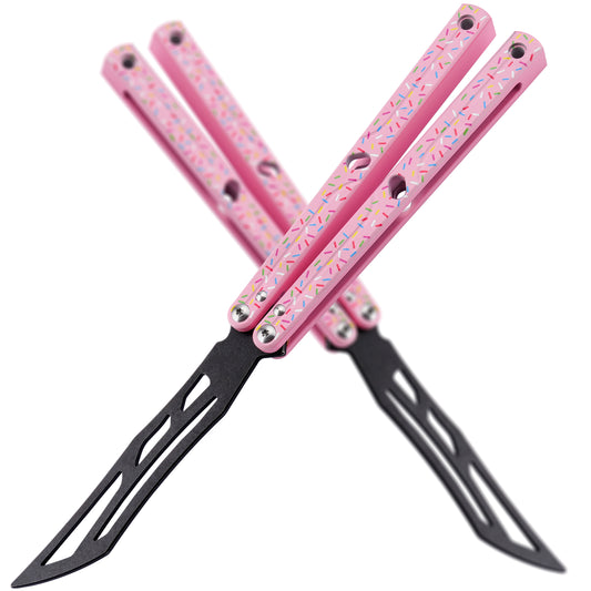 TGZUO Premium Butterfly-Messer-Trainer Aluminium-Griff | LG09 Donut