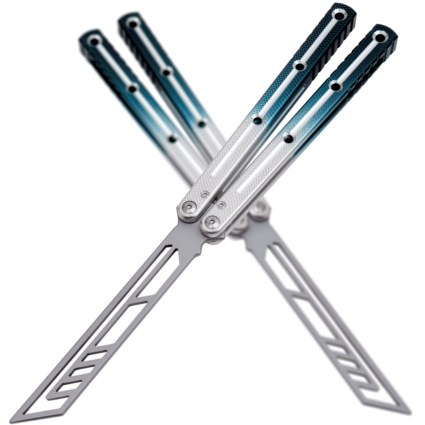 TGZUO Premium Butterfly Knife Trainer Aluminium Handle | Moss Sea Monster
