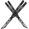 TGZUO Premium Butterfly Knife Trainer Aluminium Handle | LG12 Black