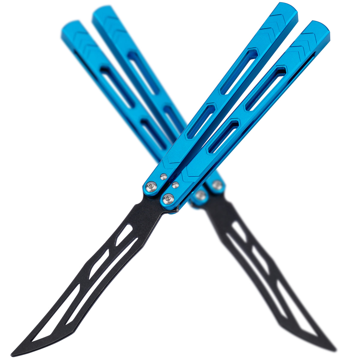 TGZUO Premium Butterfly Knife Trainer Aluminium Handle | LG12 Blue