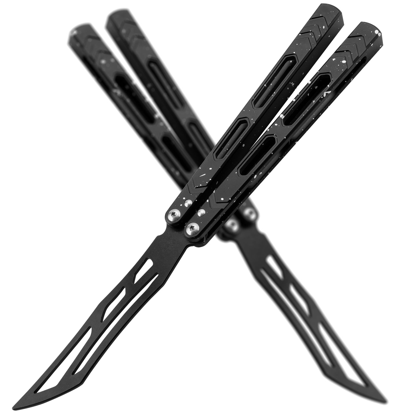 TGZUO Premium Butterfly Knife Trainer Aluminium Handle | LG12 Black White