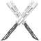 TGZUO Premium Butterfly Knife Trainer Aluminium Handle | LG12 White Red