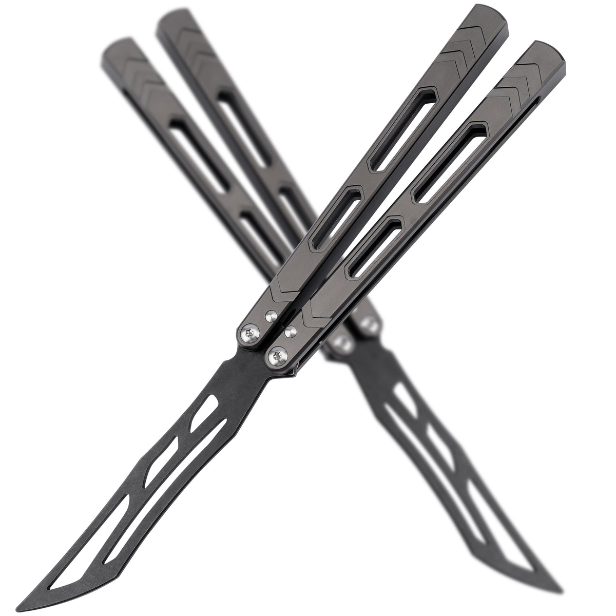 TGZUO Premium Butterfly Knife Trainer Aluminium Handle | LG12 Grey