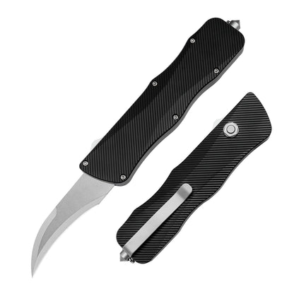 TGZUO Heavy-Duty Retractable Utility Tool - 5cr15mov Cutter & Precision Machined Aluminum Handle(Black)