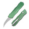 TGZUO Curved Claw Blade OTF Knife, Precision Machined Aluminum Handle TGQ46 Green