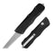 TGZUO Flat Tanto Blade OTF Knife, Precision Machined Aluminum Handle TGQ46 Black