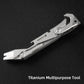 Outdoor titanium alloy multi-function tool Wrench crowbar bottle opener Box knife screwdriver seat self-defense equipment