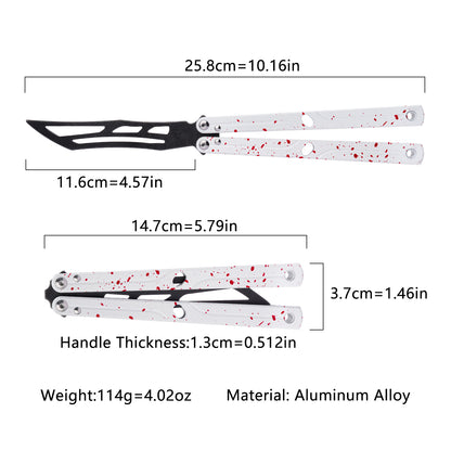 TGZUO 10.16" Professional Bearing Precision Practice Gear - Safe Cutter Precision Machined Aluminium Handle (White Red)