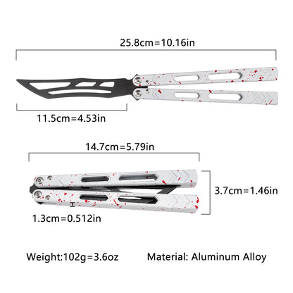 TGZUO 10.16" Professional Bearing Precision Practice Gear - Safe Cutter Precision Machined Aluminium Handle (White Red)