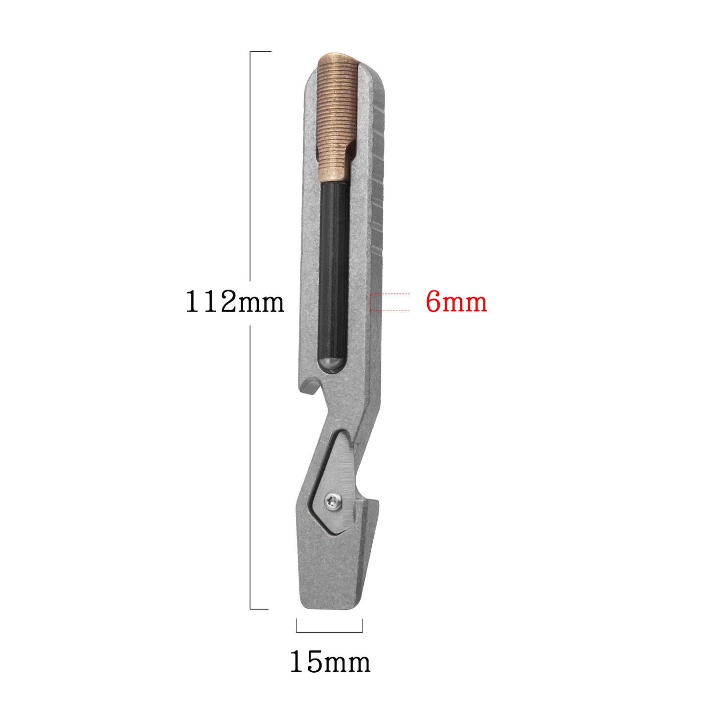 Titanium alloy multi-functional tool portable crowbar screwdriver fire rod open bottle open cover cut rope outdoor camping equipment