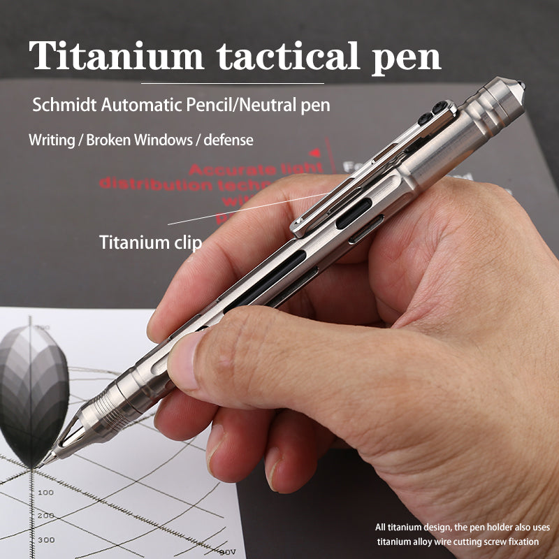 Top Quality Titanium Alloy Self Defense Tactical Pen Pencil Titanium Alloy Pencil Dual Purpose