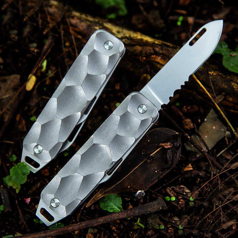 Titanium Alloy Folding Knife Multifunctional Folding Pocket Utility Knife Mini Best Selling Handmade